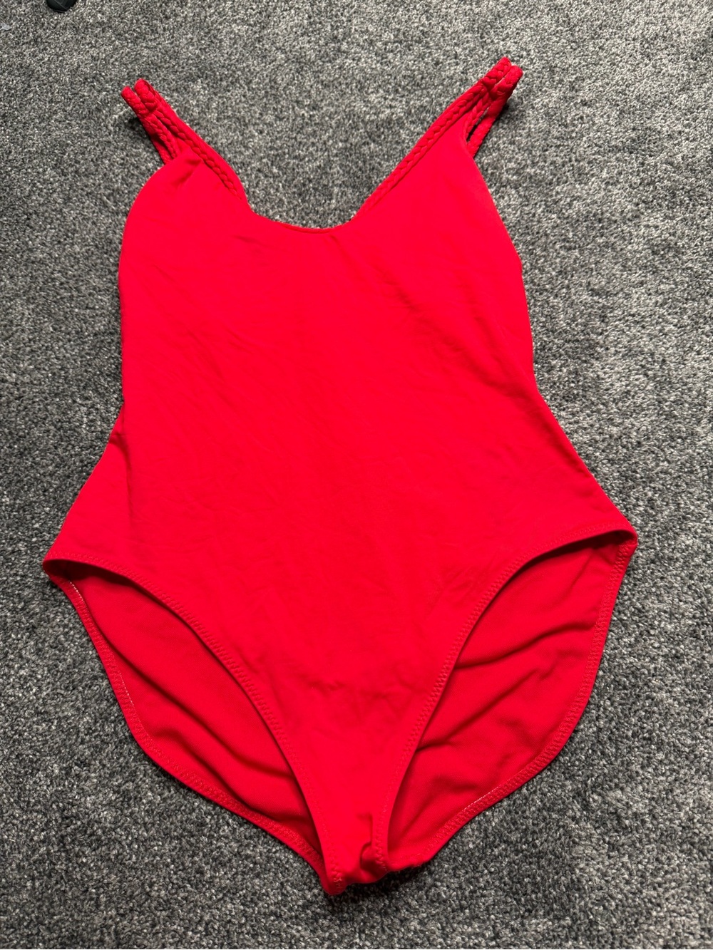 Leilani Red Braided Strap One Piece Swimsuit Women’s Large - Picture 2 of 5